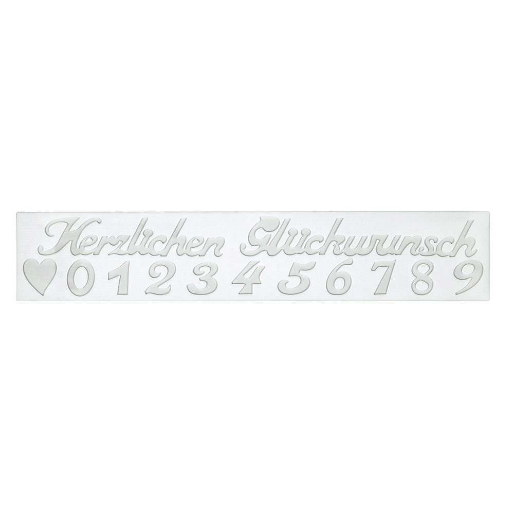 Städter - Dekormatte Herzlichen Glückwunsch - 39,5 x 7,5 cm - Silikon