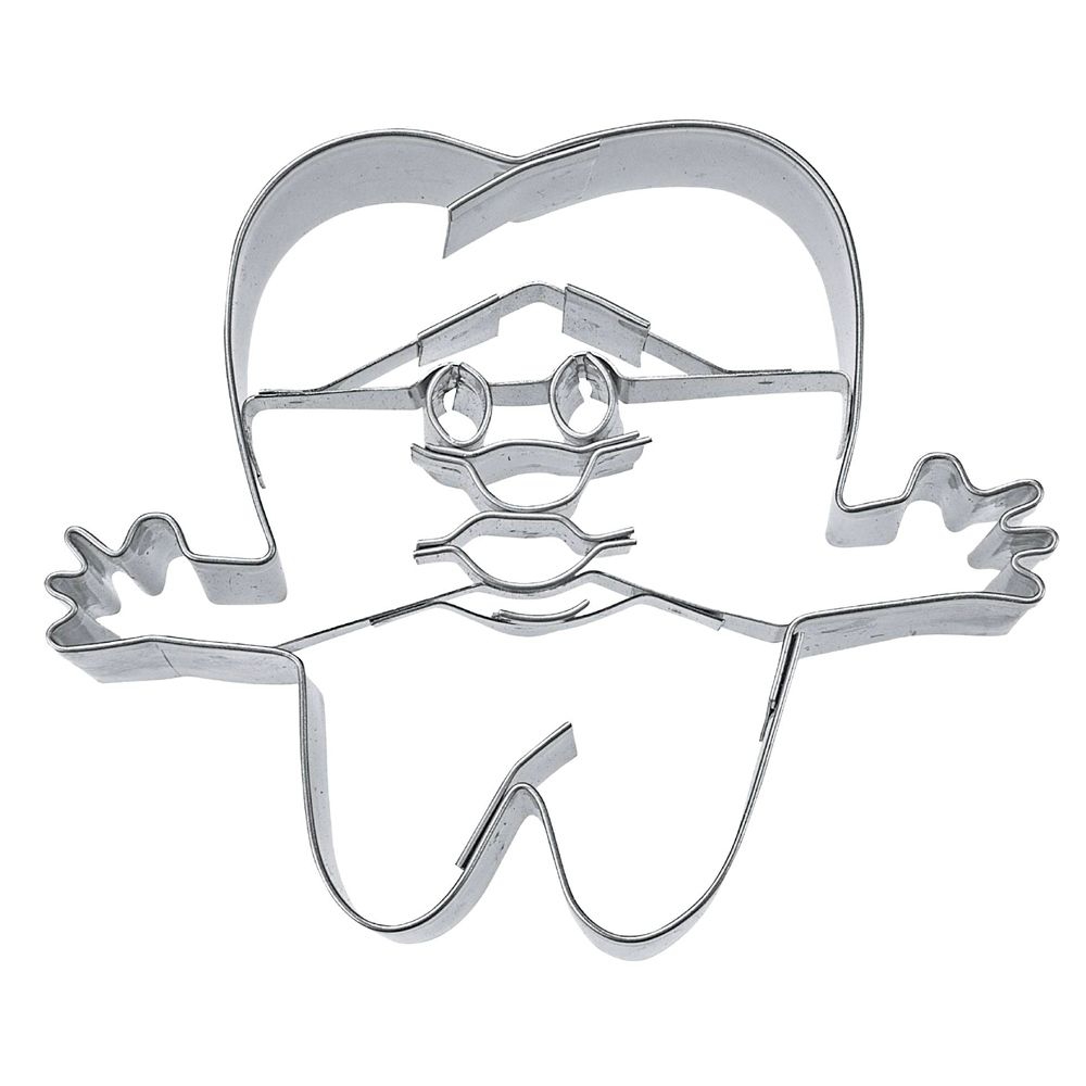 Städter - Prägeausstecher Zahn 7 cm mit Gesicht und Händen