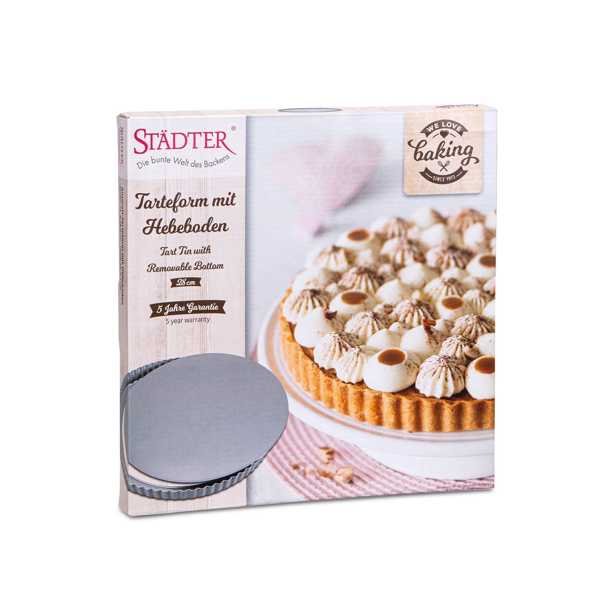 Städter - We-Love-Baking - Tarteform mit Hebeboden - ø 28 cm / H 2,2 cm / 1.210 ml
