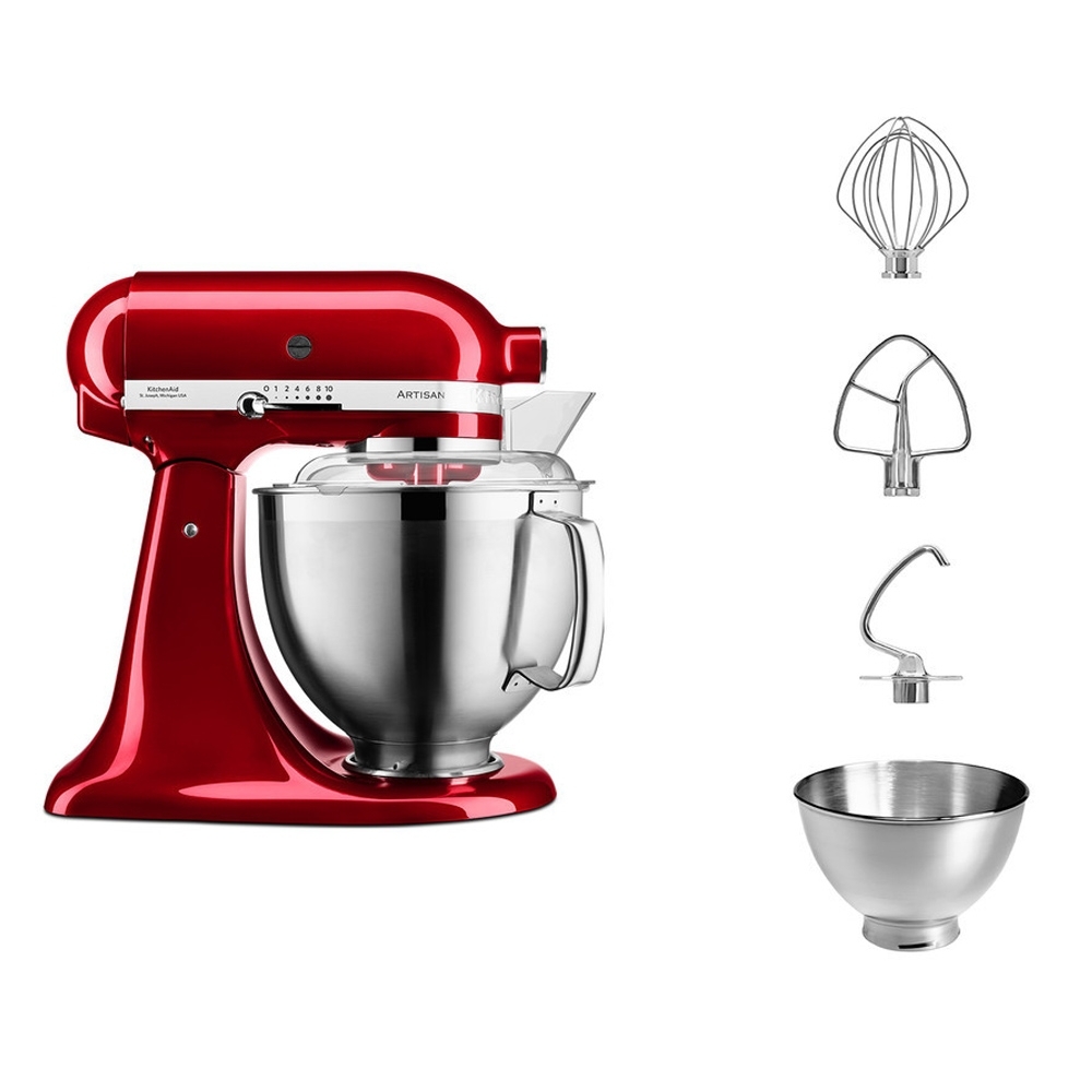 KitchenAid - Artisan Stand Mixer 5KSM185PS - Set - Candy Apple Red KitchenAid - Artisan Stand Mixer 5KSM185PS - Set - Candy Apple Red