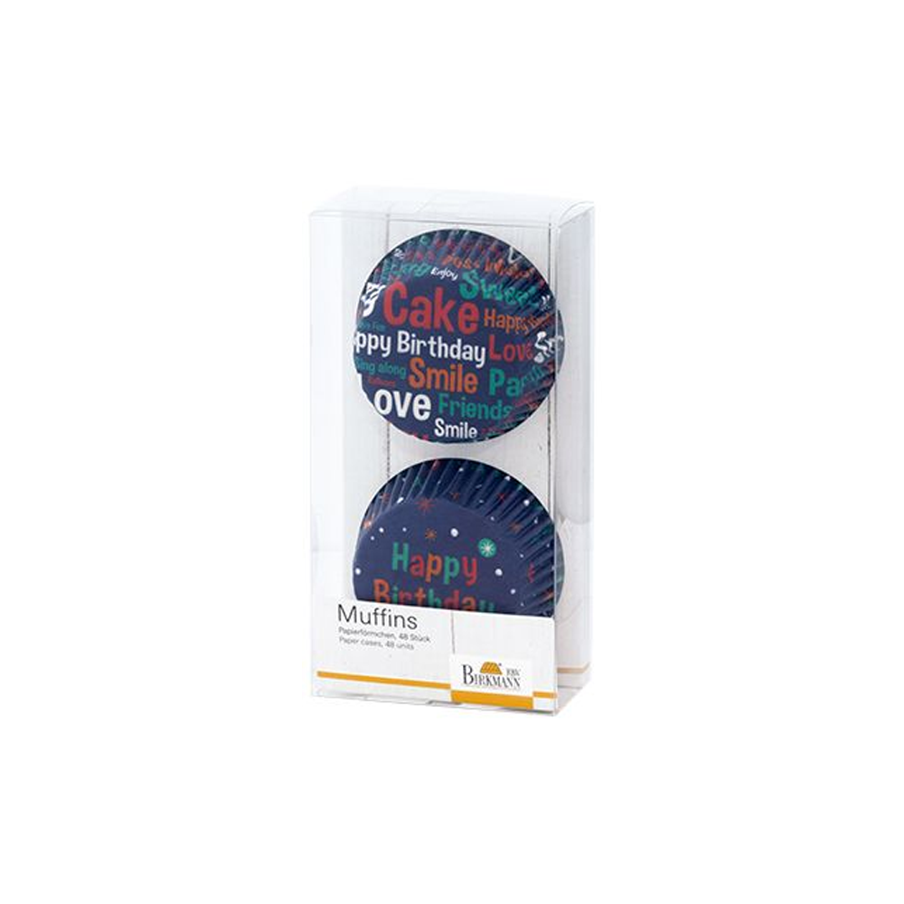 RBV Birkmann - Muffin paper form / Happy Birthday! blue