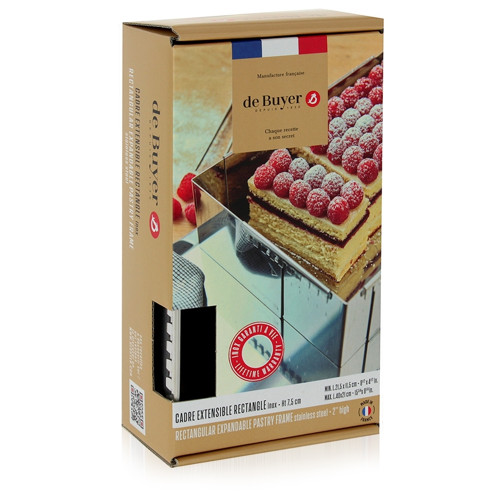 de Buyer - Dehnbarer eckiger Riesenrahmen  21,5 x 11,5 bis 40 x 21 cm de Buyer - Dehnbarer eckiger Riesenrahmen  21,5 x 11,5 bis 40 x 21 cm