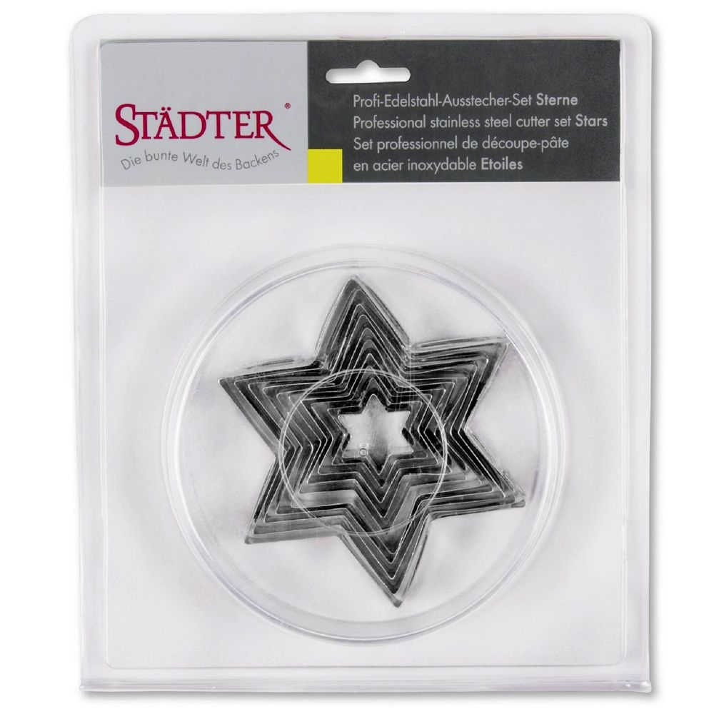 Städter - Ausstecherset Sterne 3–12 cm - Set 10-teilig