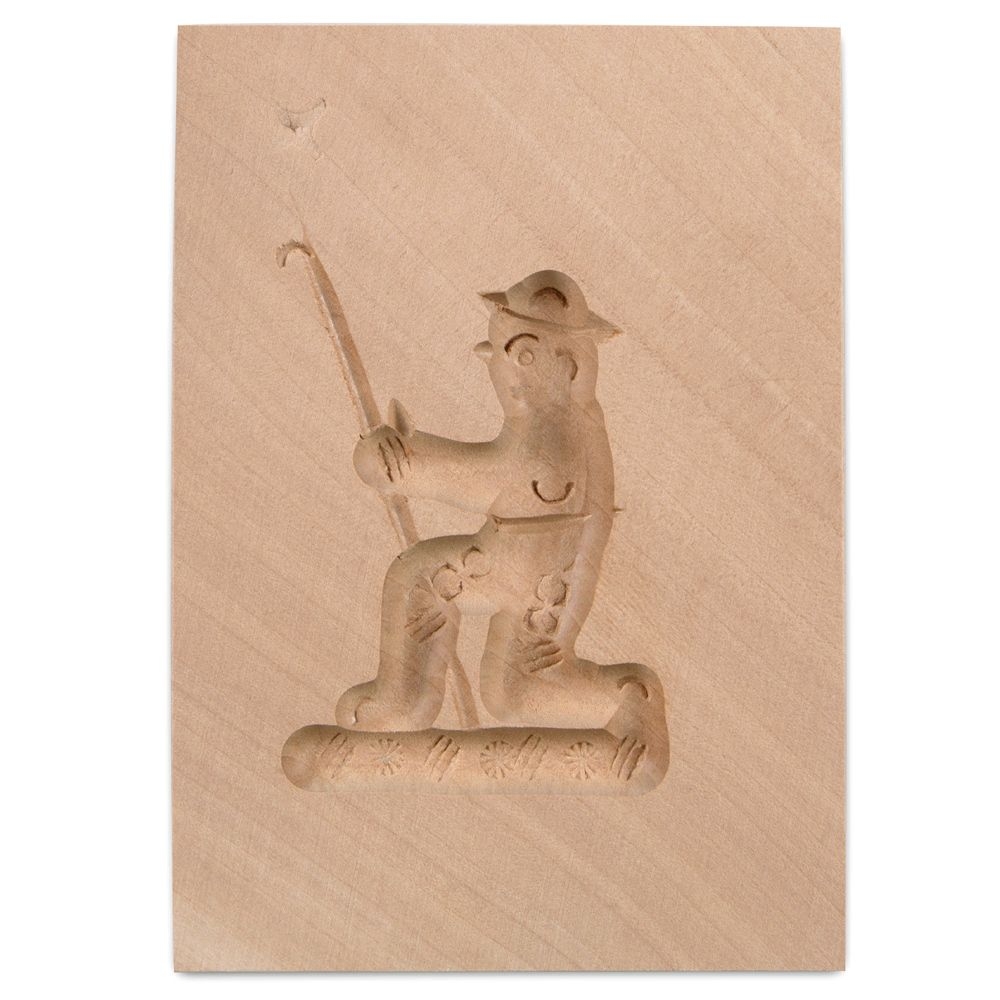 Städter - Holz-Prägeform Hirte 5,5 x 8 cm