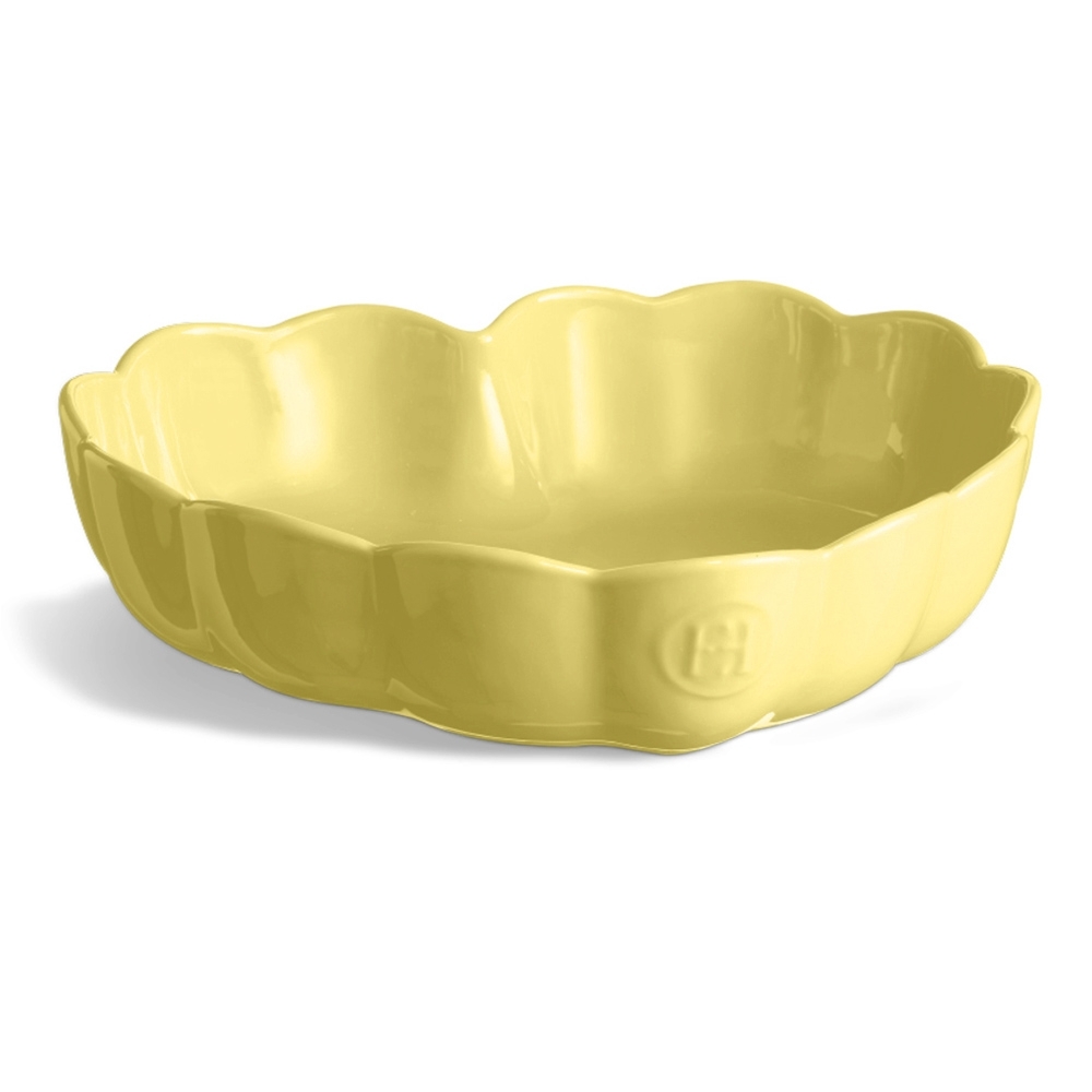 Emile Henry - Heart Dish 26,5 x 24,5 cm - Madeleine |  Jaune Vanille