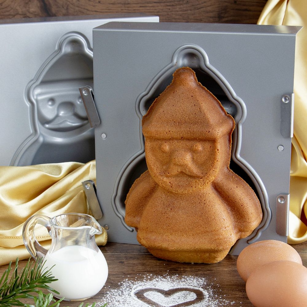 Städter - We-Love-Baking Santa Claus - 19 x 21 x 12 cm Silber - 3D-Backform