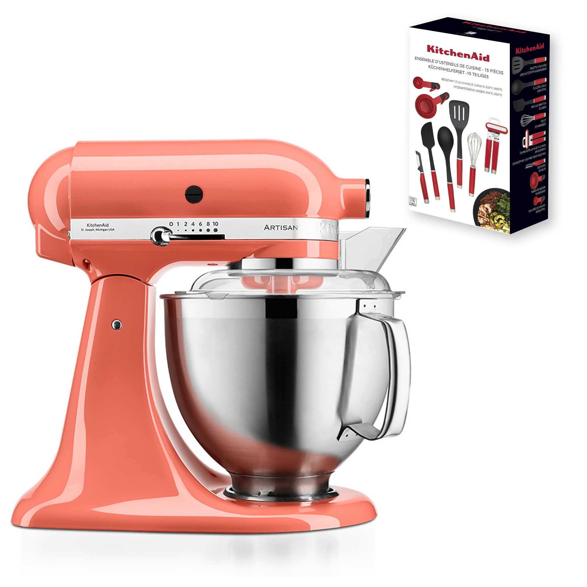 KitchenAid - Artisan Stand Mixer 5KSM185PS - Set - Coralle