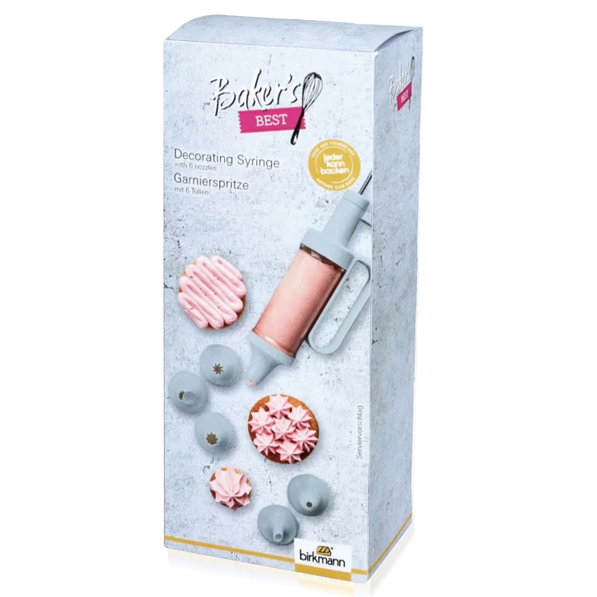 Birkmann - Baker's Best - Garnishing syringe with 6 nozzles Birkmann - Baker's Best - Garnishing syringe with 6 nozzles