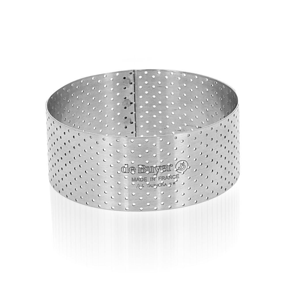 de Buyer - Tortenring gelocht - Höhe 3,5 cm - Valrhona de Buyer - Tortenring gelocht - Höhe 3,5 cm - Valrhona