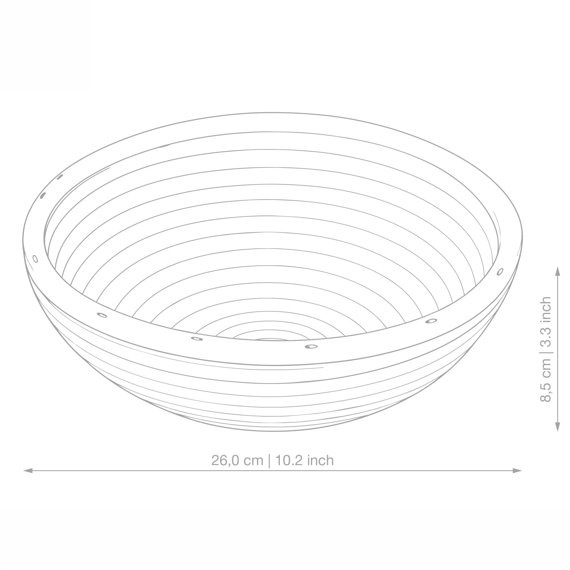 Gärkörbchen rund - PADEIRO - 26 cm | Culinaris