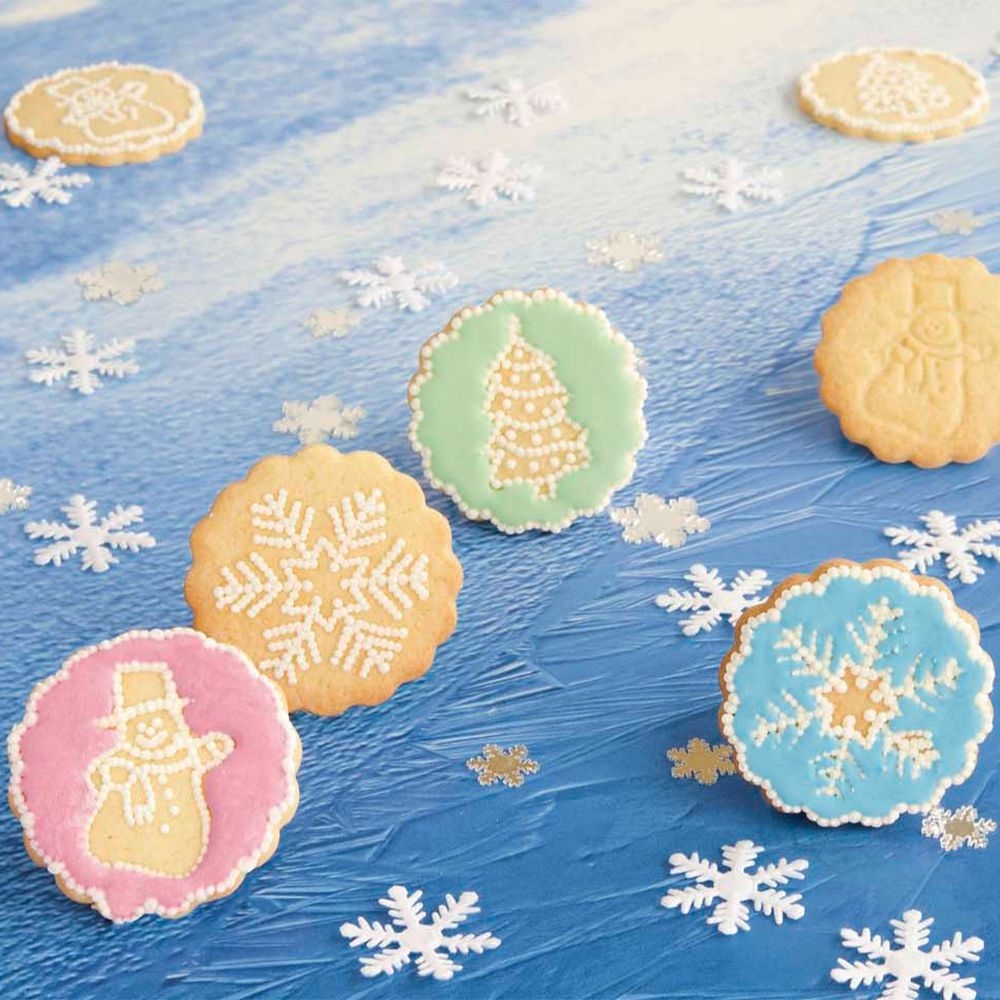 Städter - Prägeausstecher Süßer Winter - 3 Wechselmotive - 6,5 cm - 5-teilig