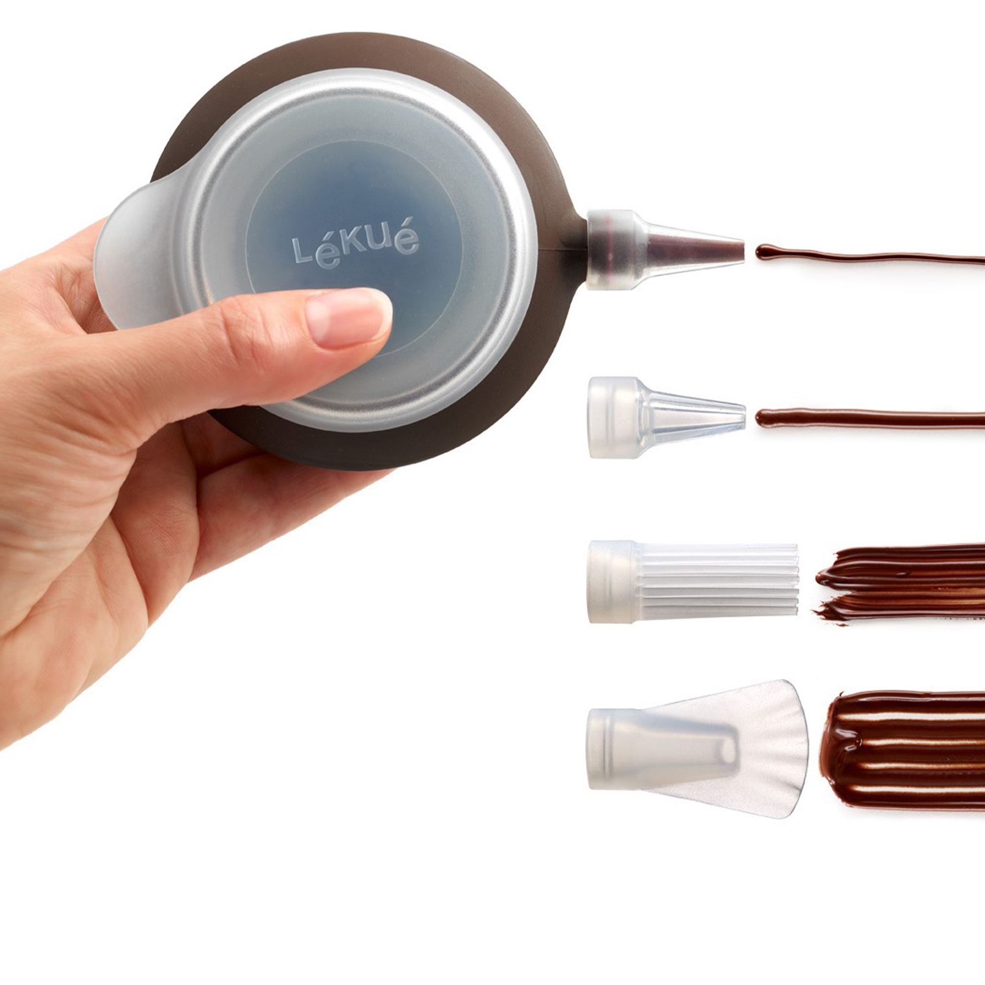 Lékué - DECOMAX mit 4 Tüllen braun