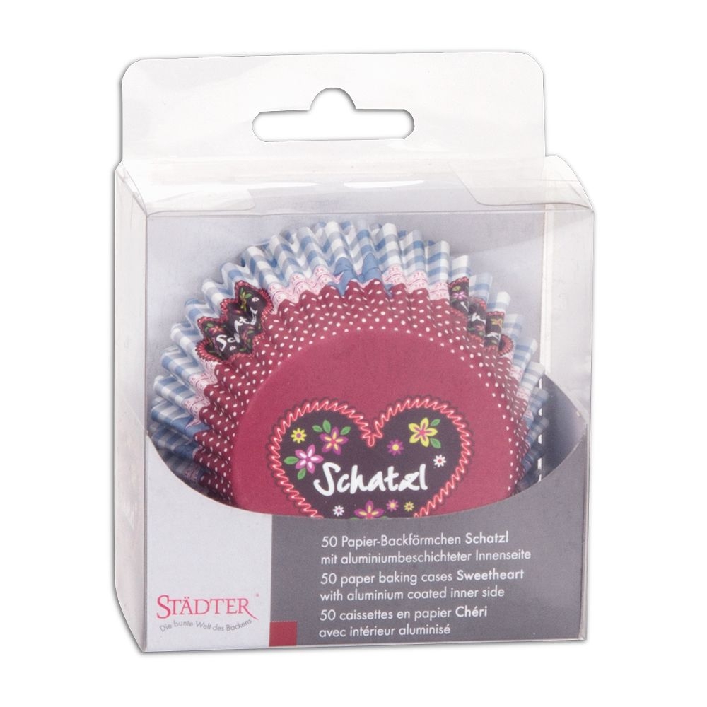 Städter - Papierbackform - ø 50 x 35 mm - 50 Stück - verschieden Muster