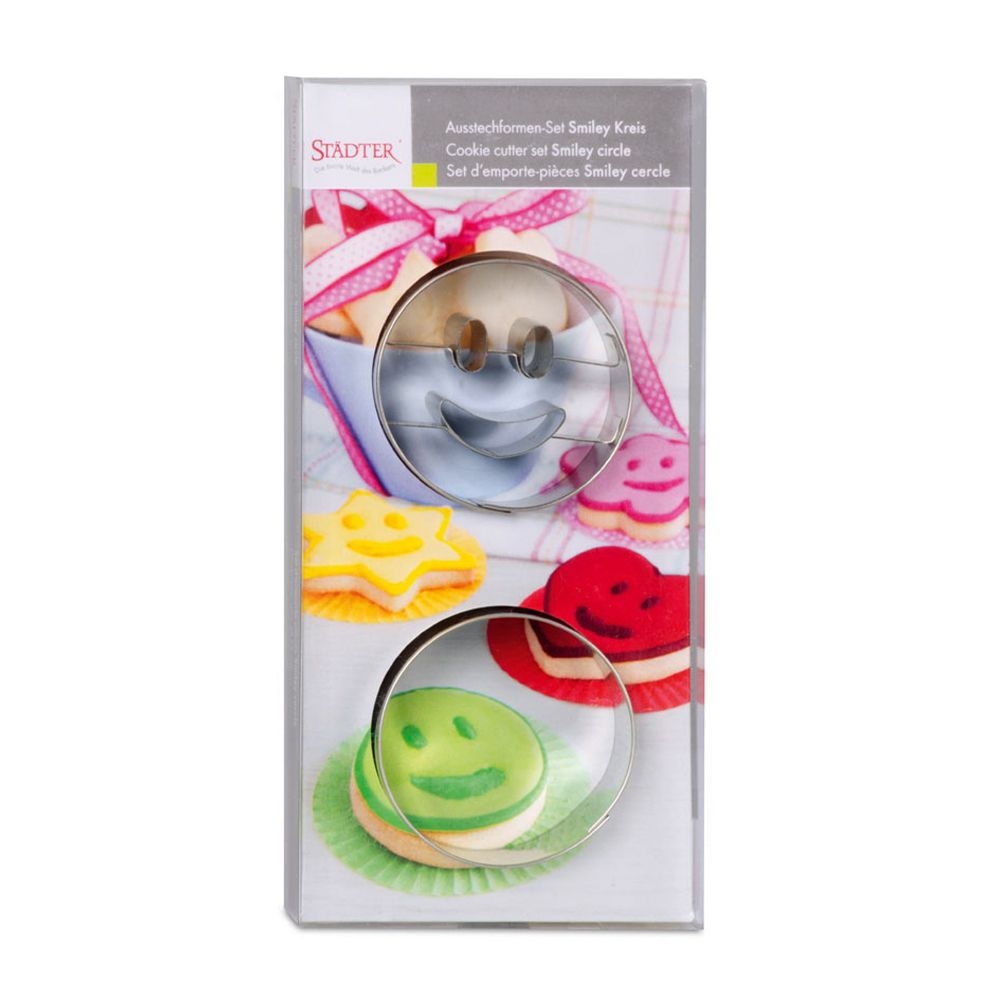 Städter - Prägeausstecher Lachender Kreis - 5 cm - Set, 2-teilig