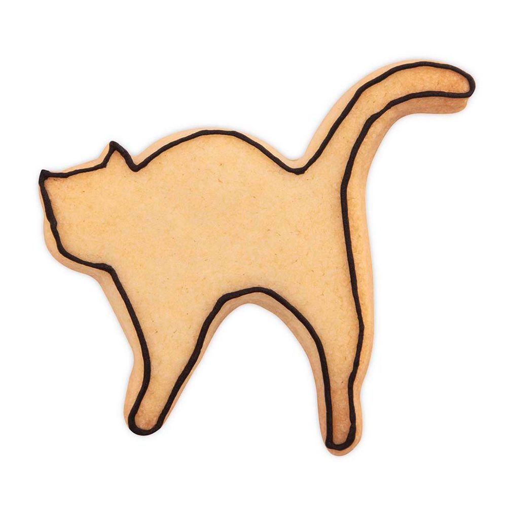 Städter - Ausstecher Katze mit Buckel - 8 cm - Weißblech