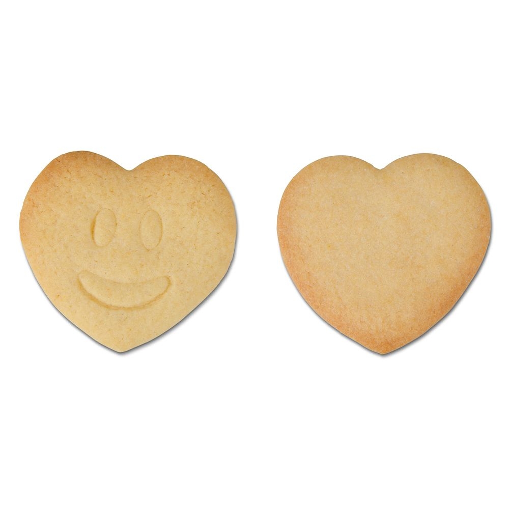 Städter - Prägeausstecher Lachendes Herz - 5,5 cm - Set, 2-teilig