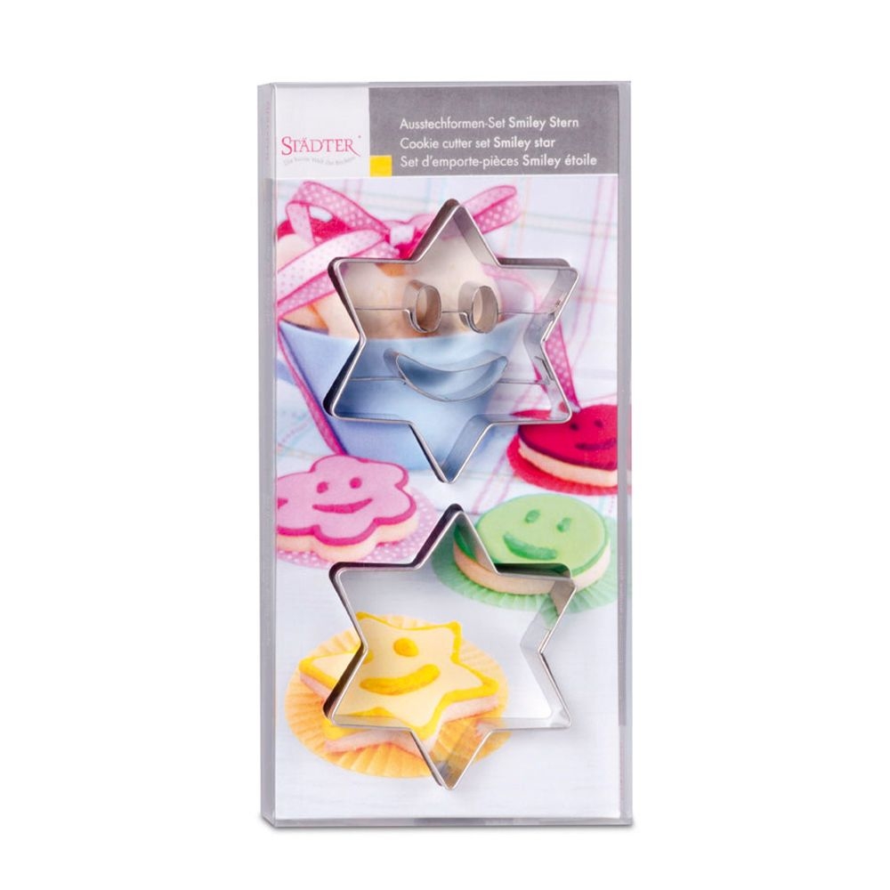 Städter - Prägeausstecher Lachender Stern - 6,5 cm - Set, 2-teilig