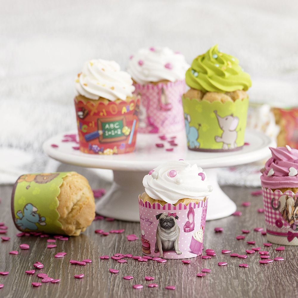 Städter - cupcake baking pan - 12 pieces - different patterns