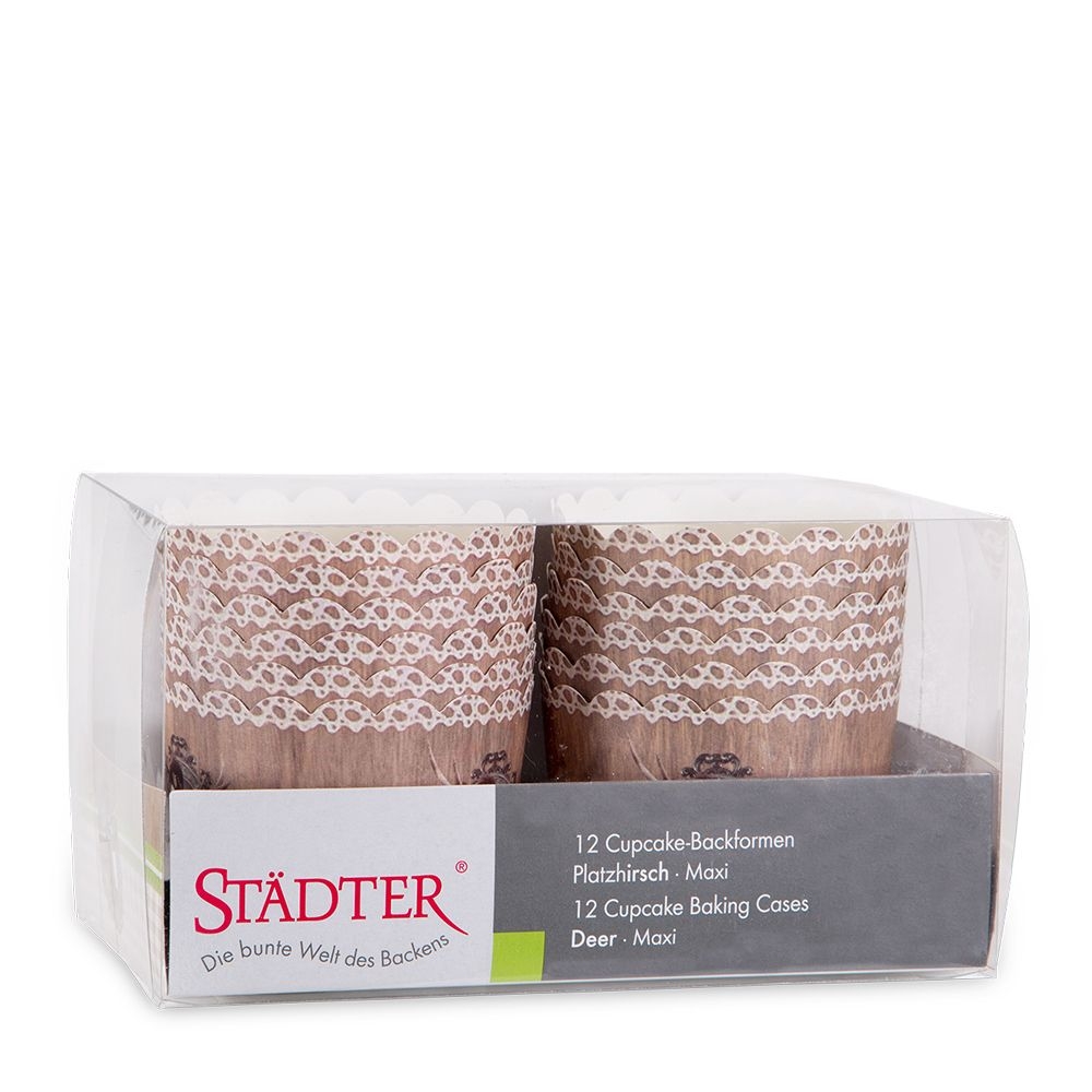 Städter - cupcake baking pan - 12 pieces - different patterns