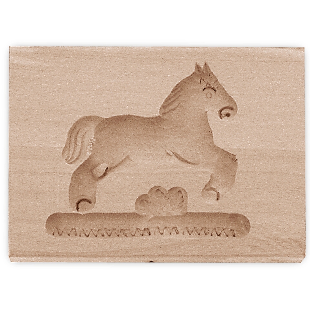 Städter - Holz-Prägeform Pferd 8 x 5,5 cm springend