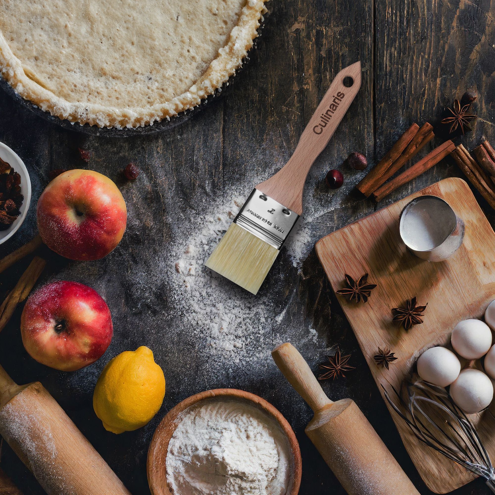 Wide brush - beech wood - 2 inch | Culinaris