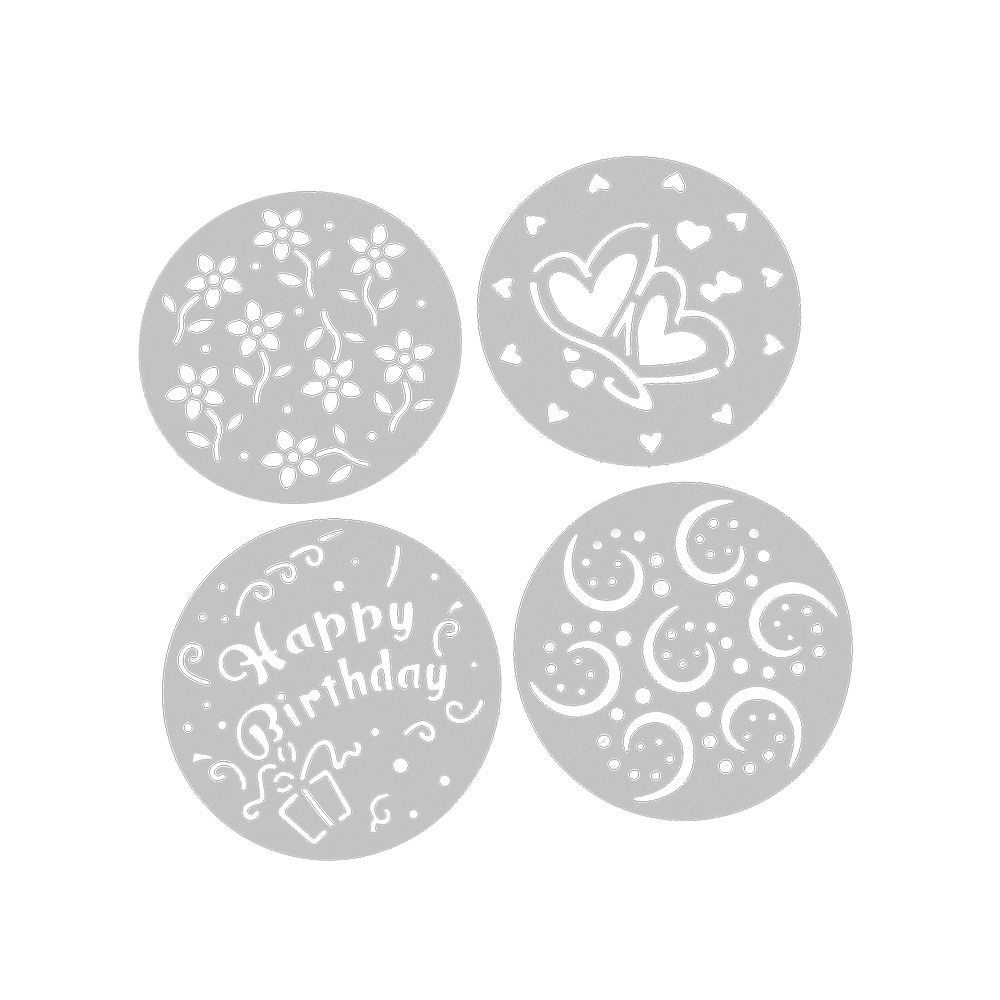 Städter - Decorative stencil Party Mix - ø 20 cm - Set of 4