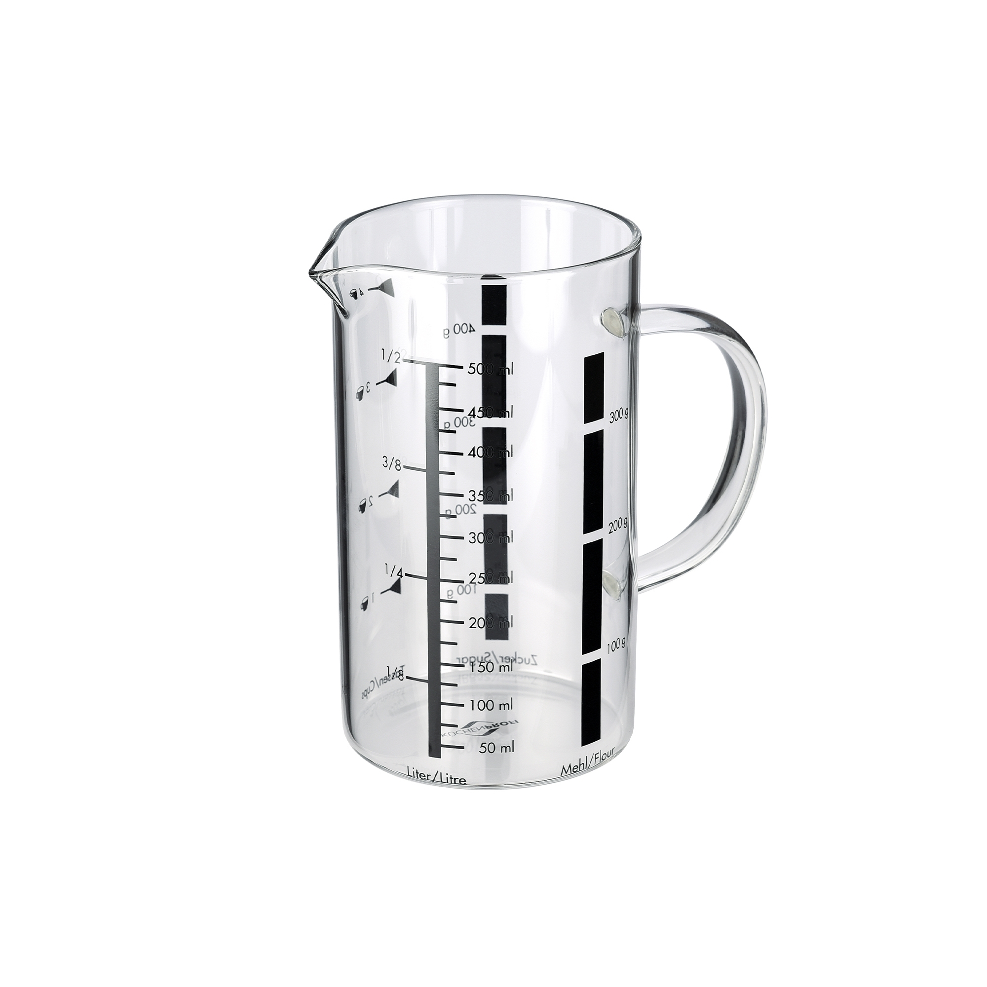 Küchenprofi - Messbecher mit Henkel - Borosilikatglas - 500 ml