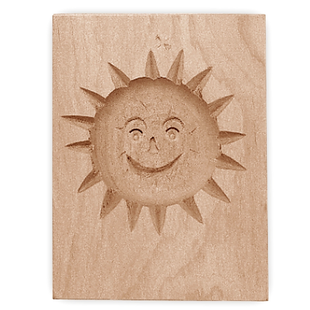 Städter - Holz-Prägeform Sonne 5,5 x 8 cm