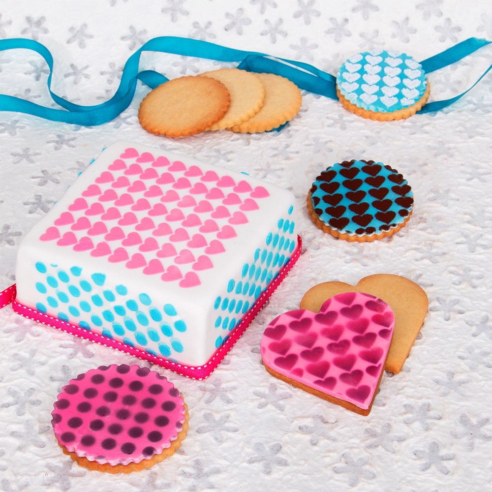 Städter - Schablone Herz & Punkt - 12,5 x 12,5 cm - Set 2-teilig