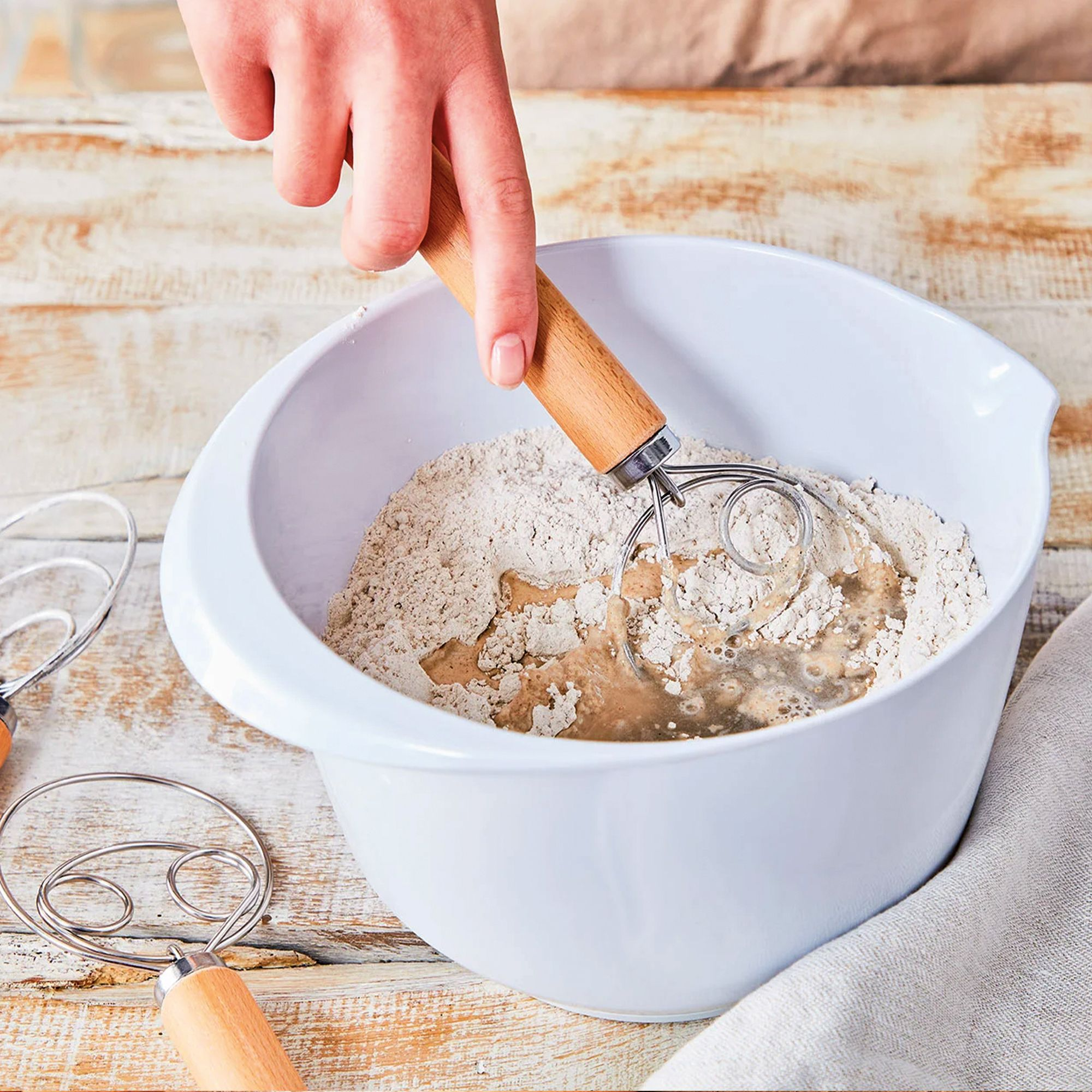 Birkmann - Dänischer Schneebesen - Teigrührer mit Spirale - 34 cm