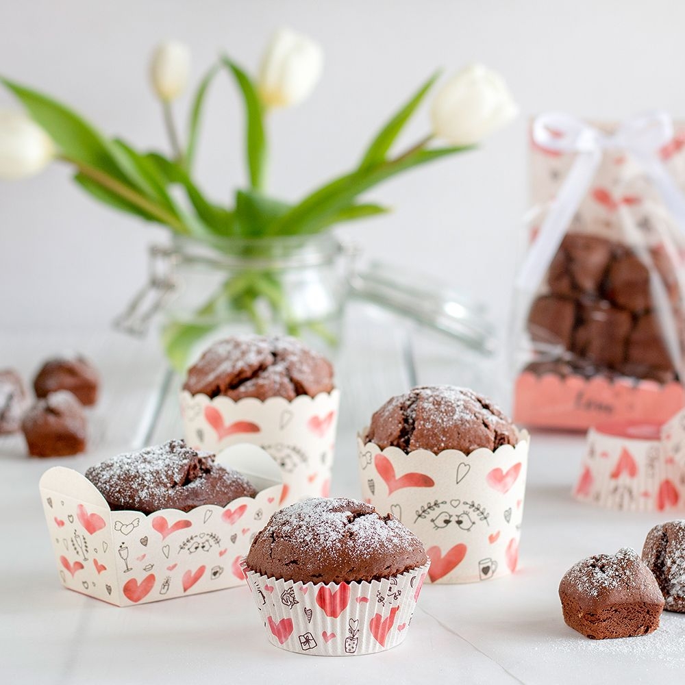 Städter - Papierbackform - 7 x 4 x 4 cm - Bunt - 10 Stück