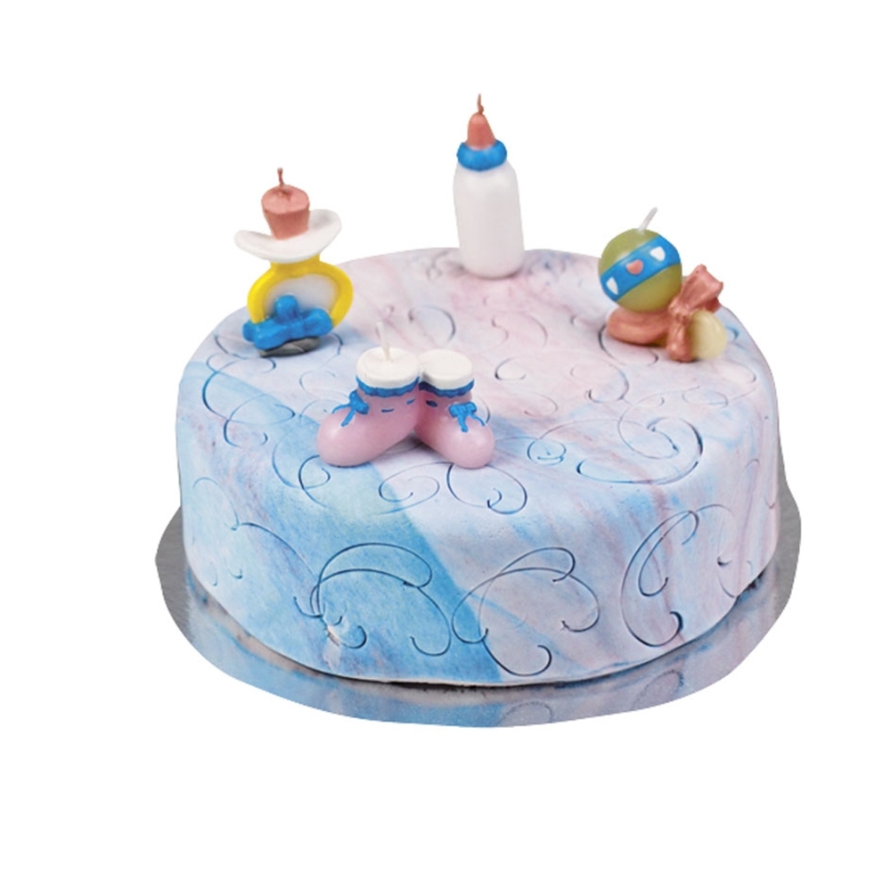 Städter - Kerze Baby Bunt - 2,5–5 cm - 4-teiliges Set