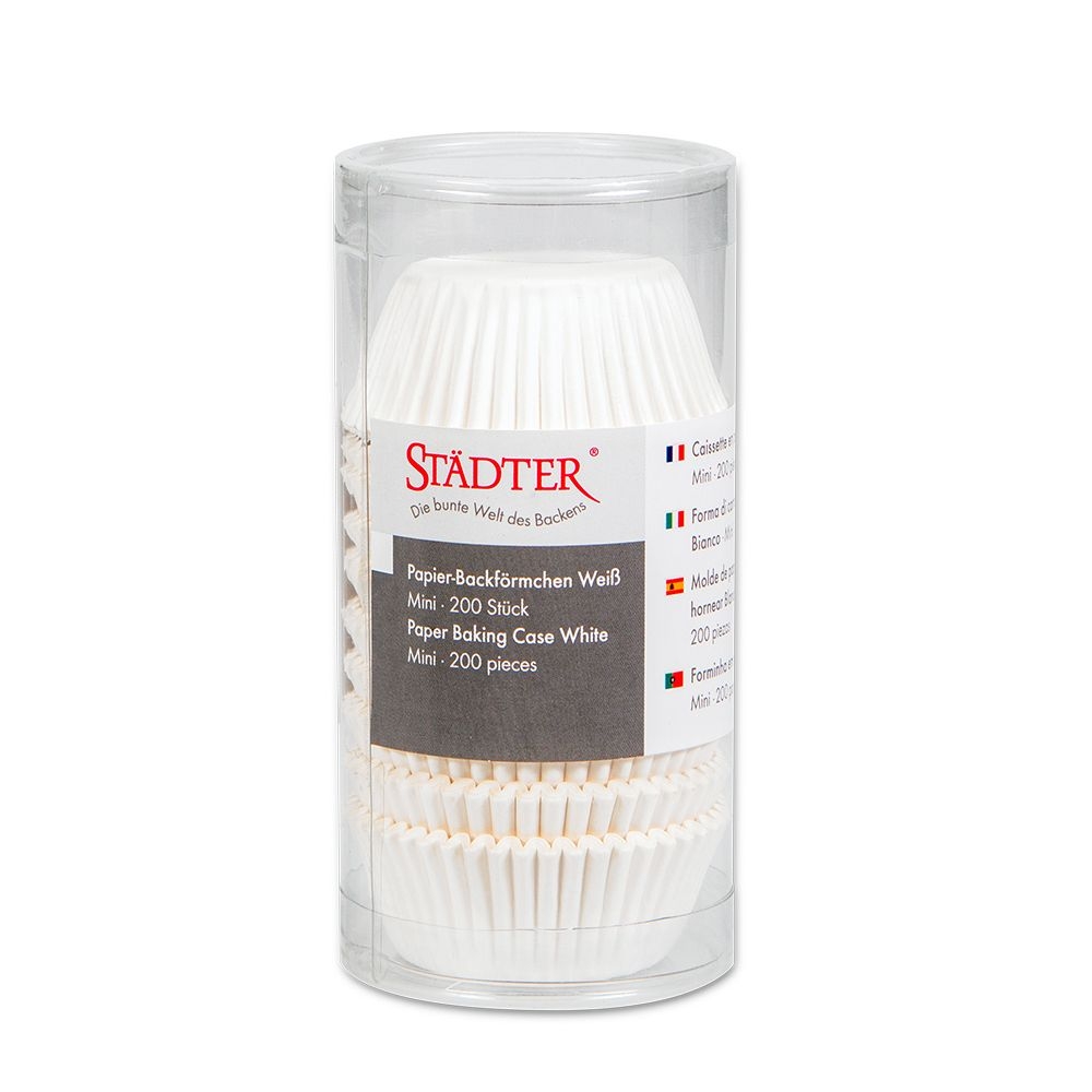 Städter - Papierbackform - Weiß - 200 Stück - verschiedene Größen