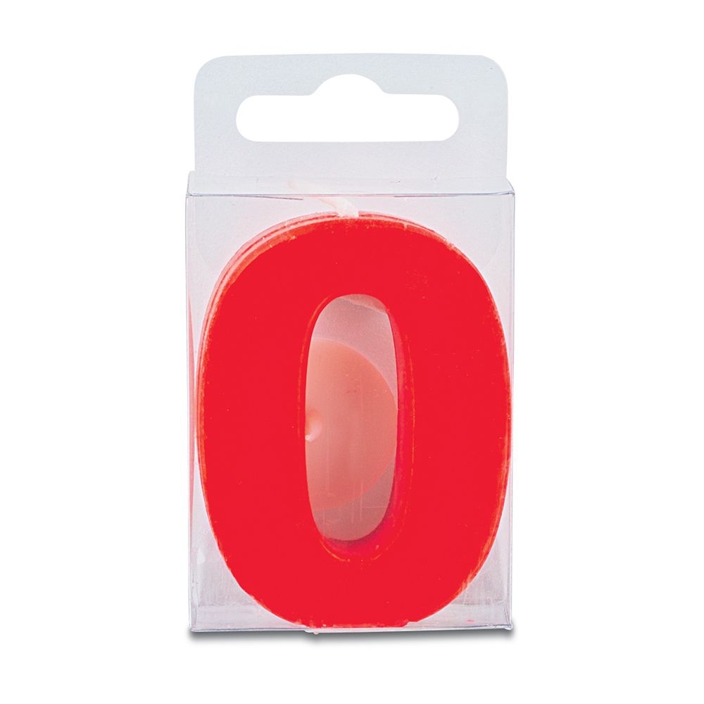Städter - Kerze Ziffer - 4,5 cm - Rot mit Halter