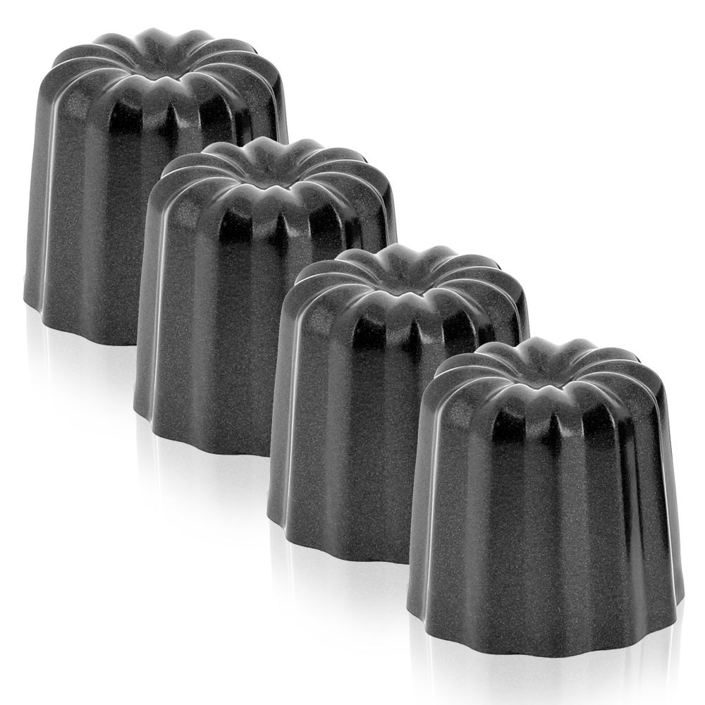 de Buyer - 4 fluted Canelés Bordelais moulds - non-stick de Buyer - 4 fluted Canelés Bordelais moulds - non-stick