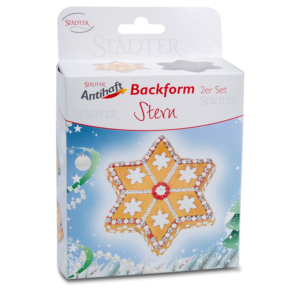 Städter - Motivbackform Stern  - ø 9,5 / H 3 cm - Mini - 2 Stück - 50 ml