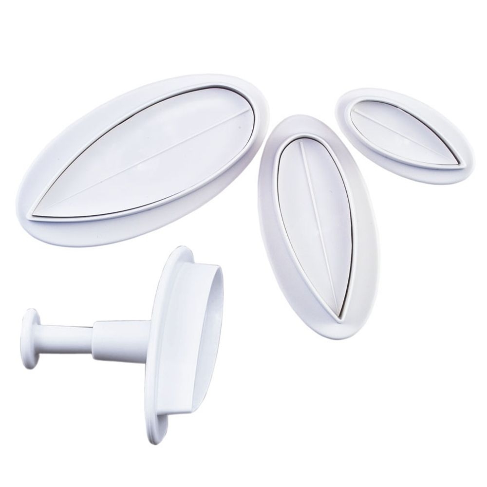 Städter - Ausstecher mit Auswerfer Blätter - 40 / 60 / 80 mm - Set, 3-teilig