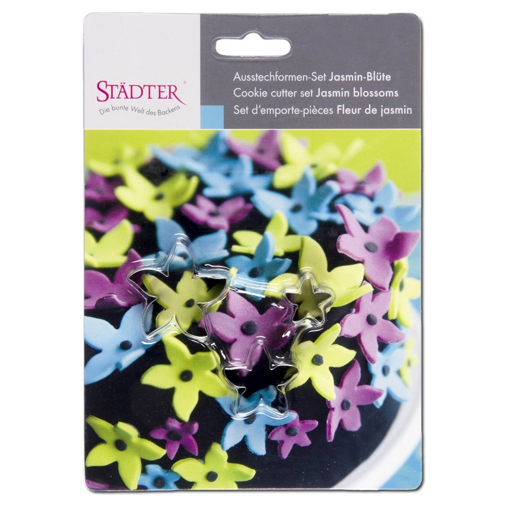 Städter - Ausstecherset Jasmin-Blüte - 4 / 3 / 2 cm - Set 3-teilig