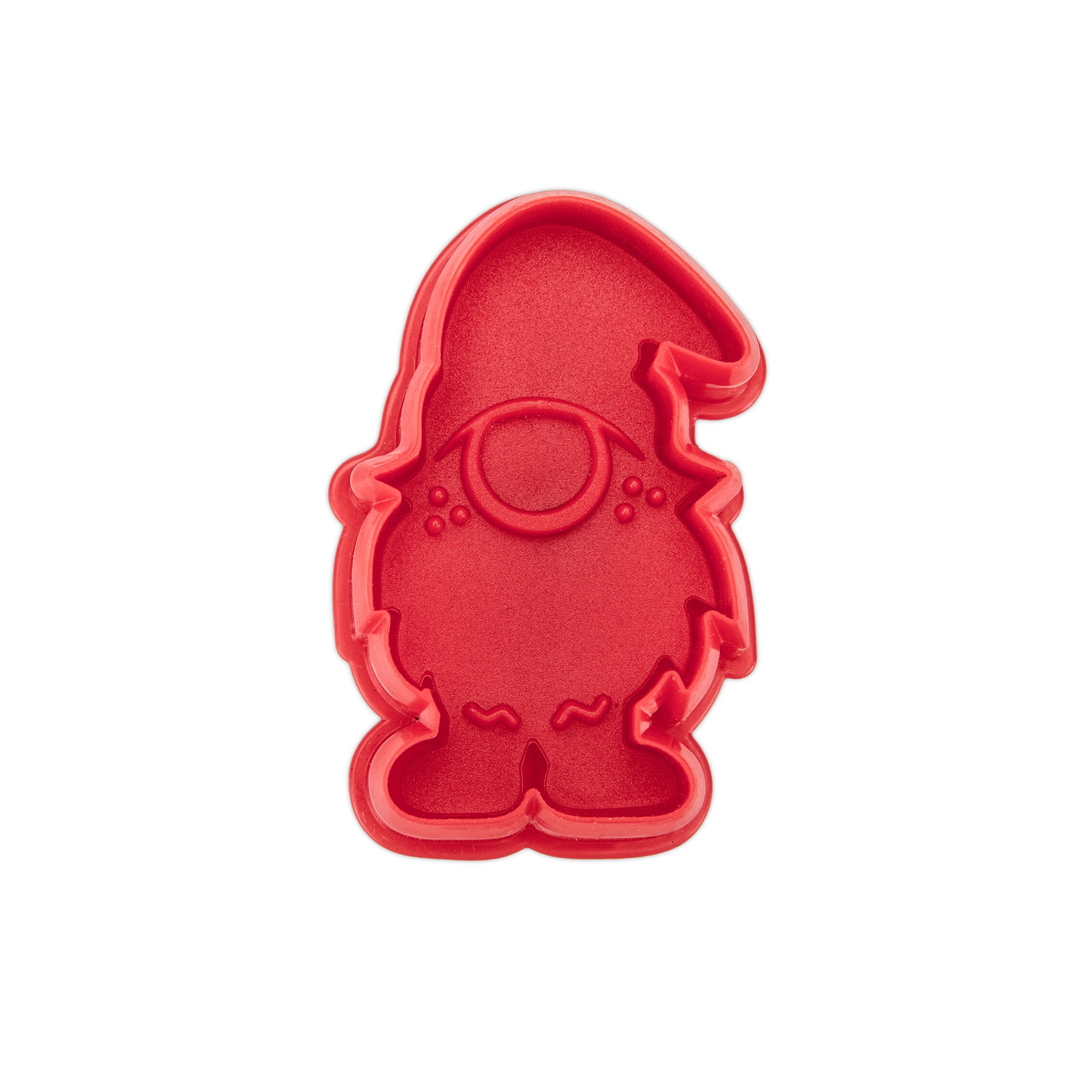 Städter - Cookie cutter with stamp and ejector Elf, 6 cm red