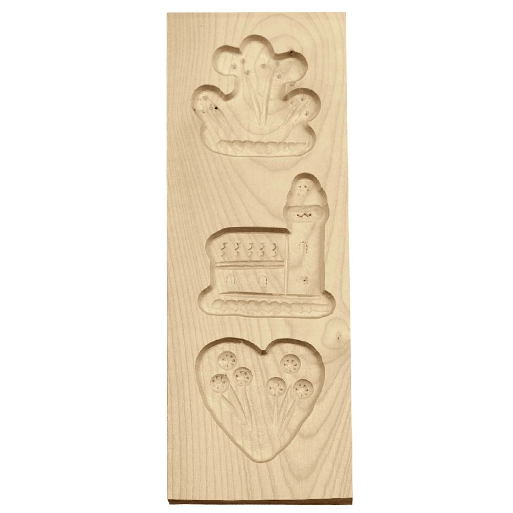 Städter - Holz-Prägeform 3 Motive 9 x 25 cm