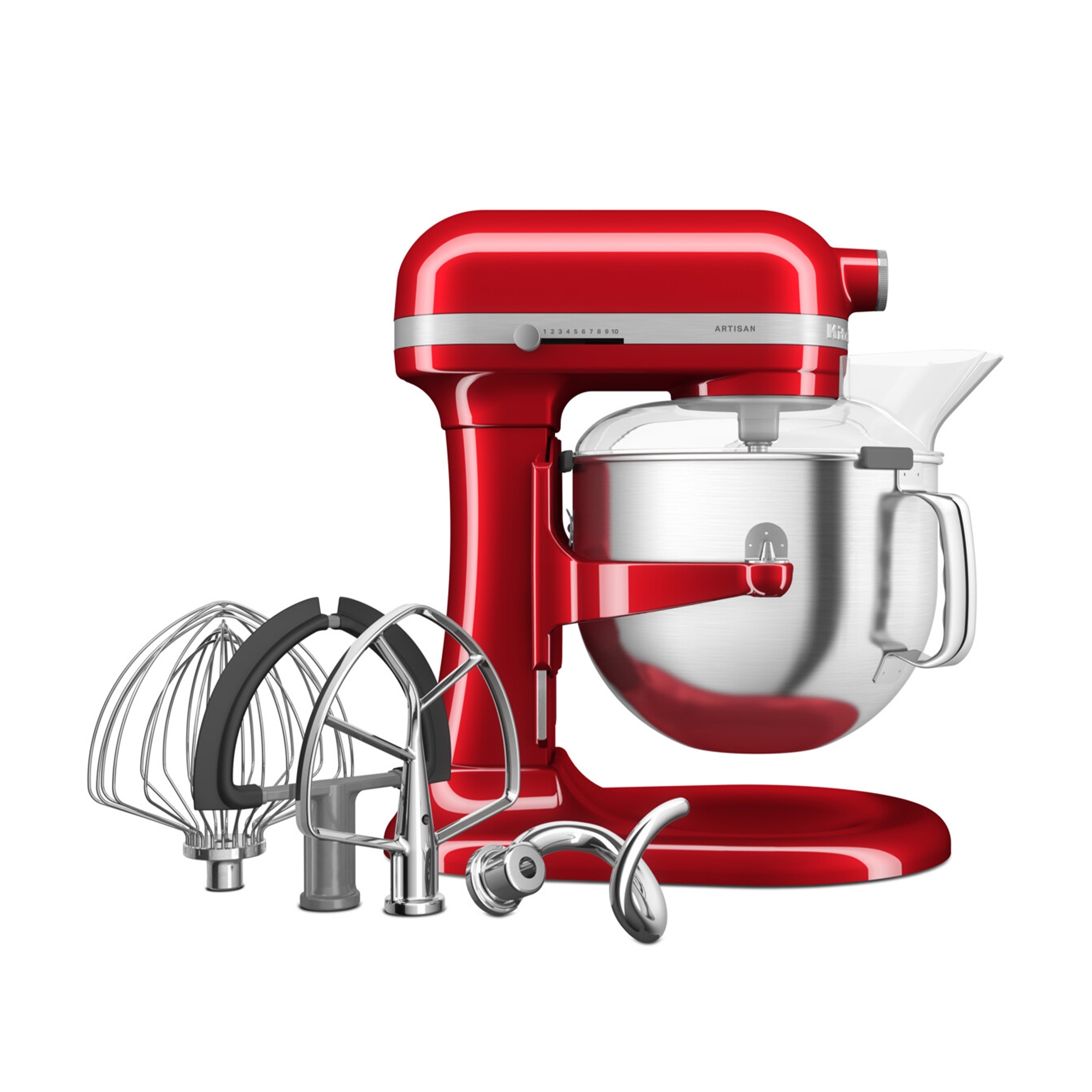 KitchenAid - Set food processor 6,6 L + 15 pcs kitchen aid set + recipe book "Patisserie made easy" - Candy Apple Red