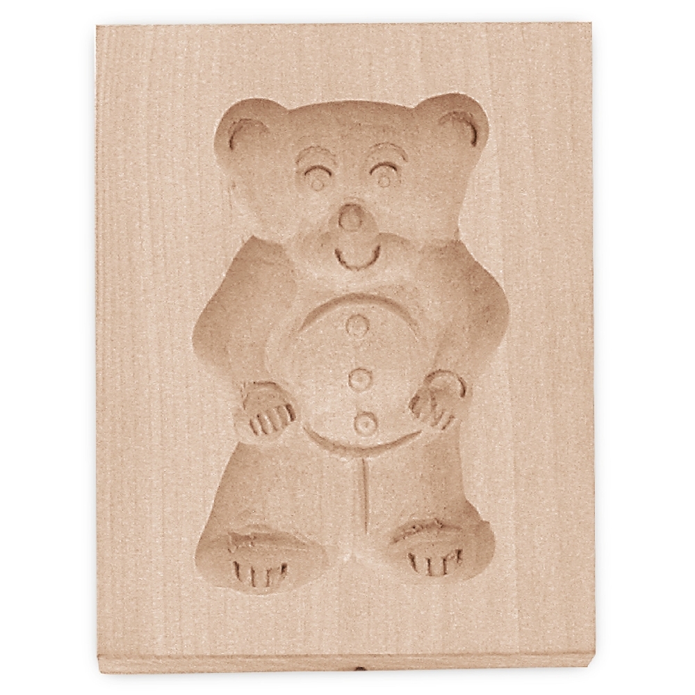 Städter - Holz-Prägeform Teddybär 5,5 x 8 cm
