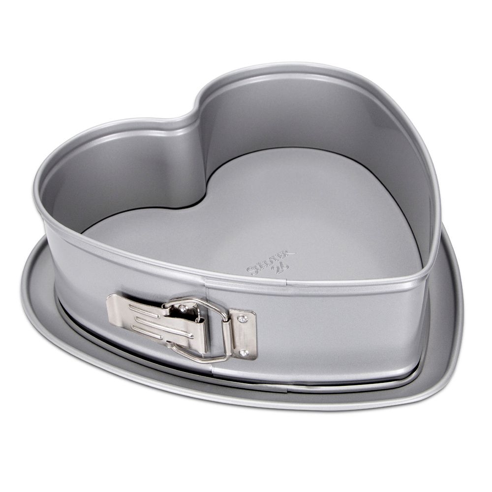 Städter - We-Love-Baking Springform Herz - 26 / H 7 cm Silber - 2.900 ml