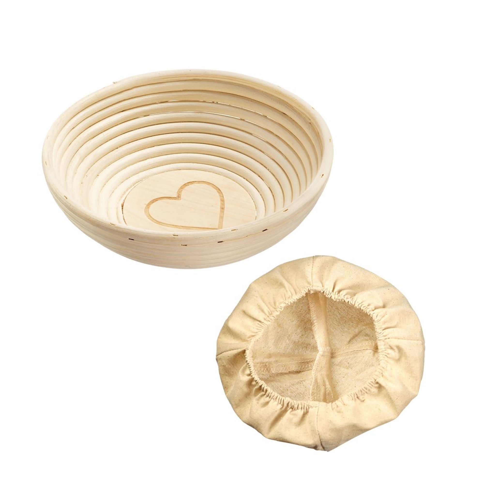 Westmark set of proofing baskets round with heart - Ø 24.5 x 8.5 cm