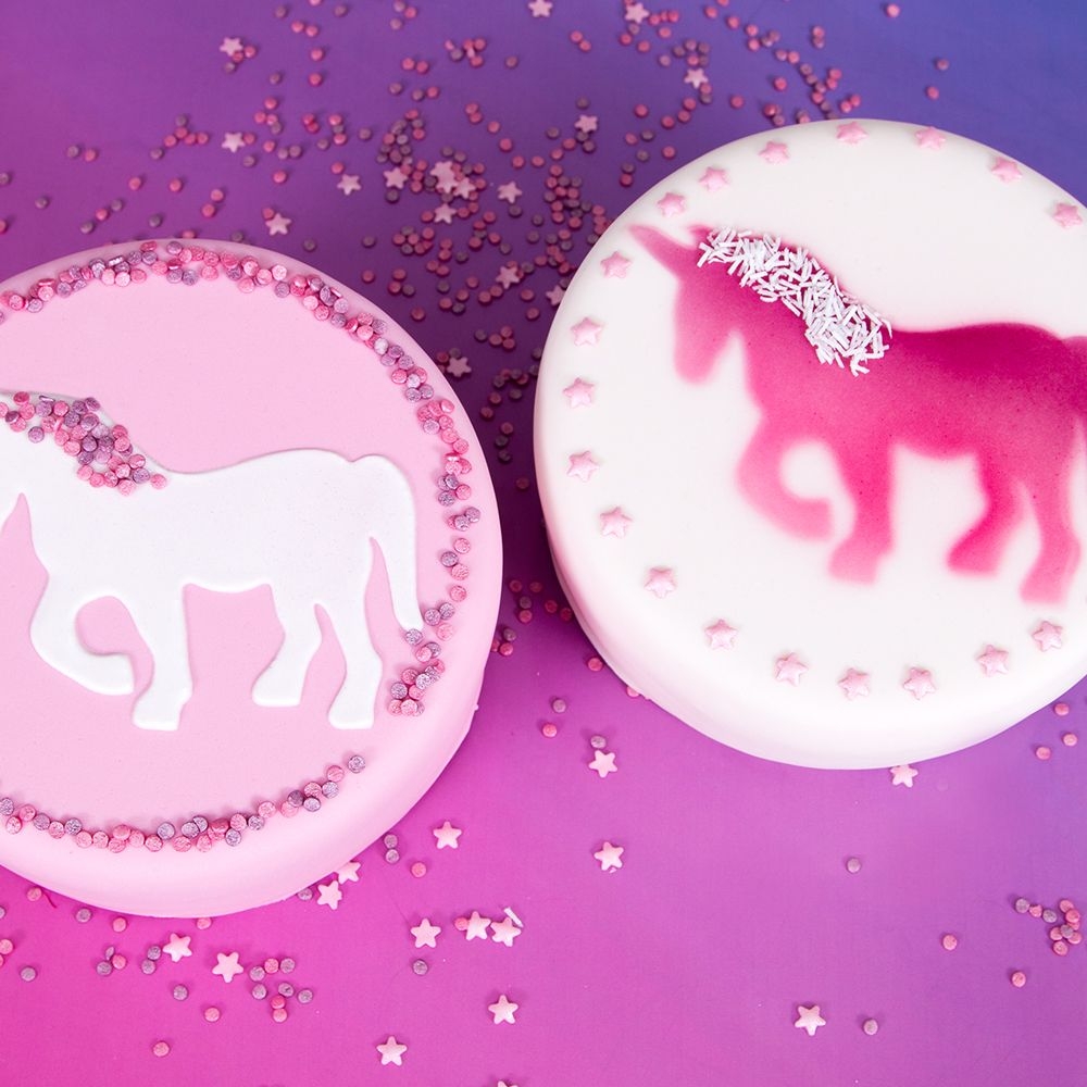 Städter - Decorative stencil - Unicorn - ø 15 cm - white Städter - Decorative stencil - Unicorn - ø 15 cm - white