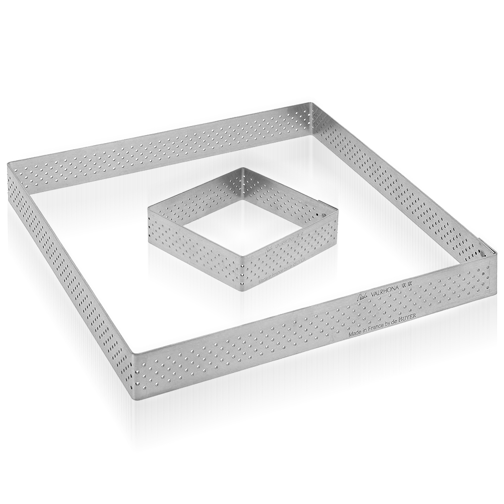 de Buyer - quadratischer Tortenring gelocht - H 2 cm de Buyer - quadratischer Tortenring gelocht - H 2 cm