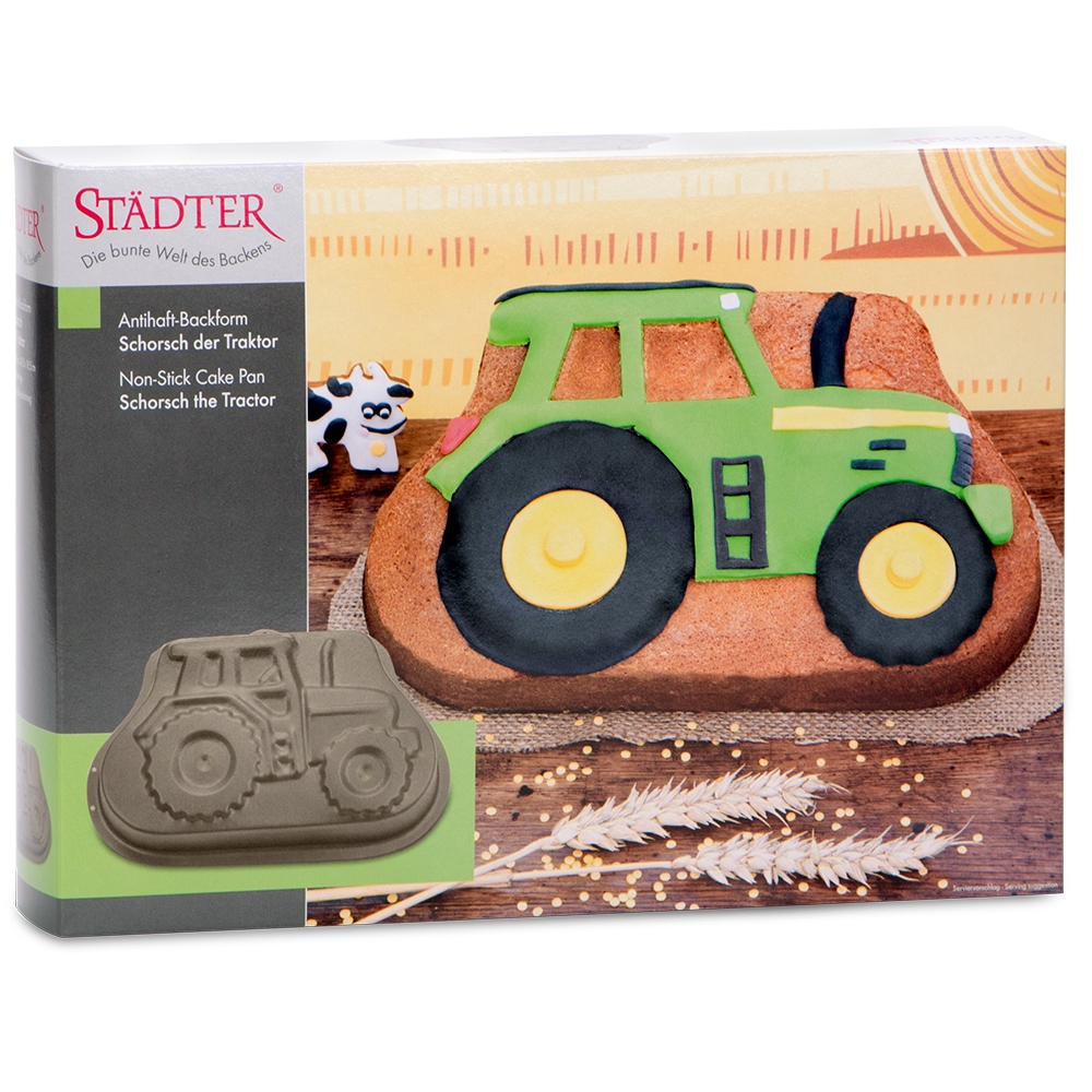 Städter - Motivbackform Schorsch der Traktor - 29,5 x 18 x 6 cm - 2.000 ml