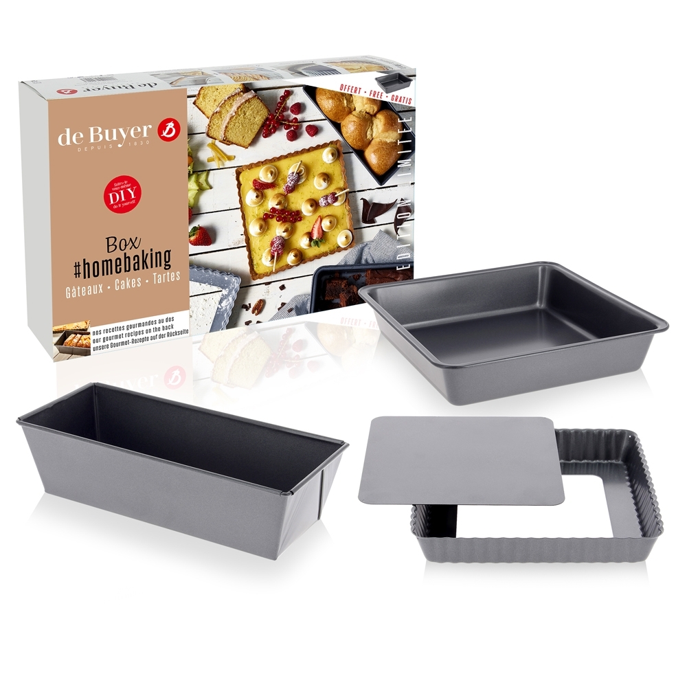 de Buyer - Gâteaux - Cakes - Tartes - 3er-Set homebaking de Buyer - Gâteaux - Cakes - Tartes - 3er-Set homebaking