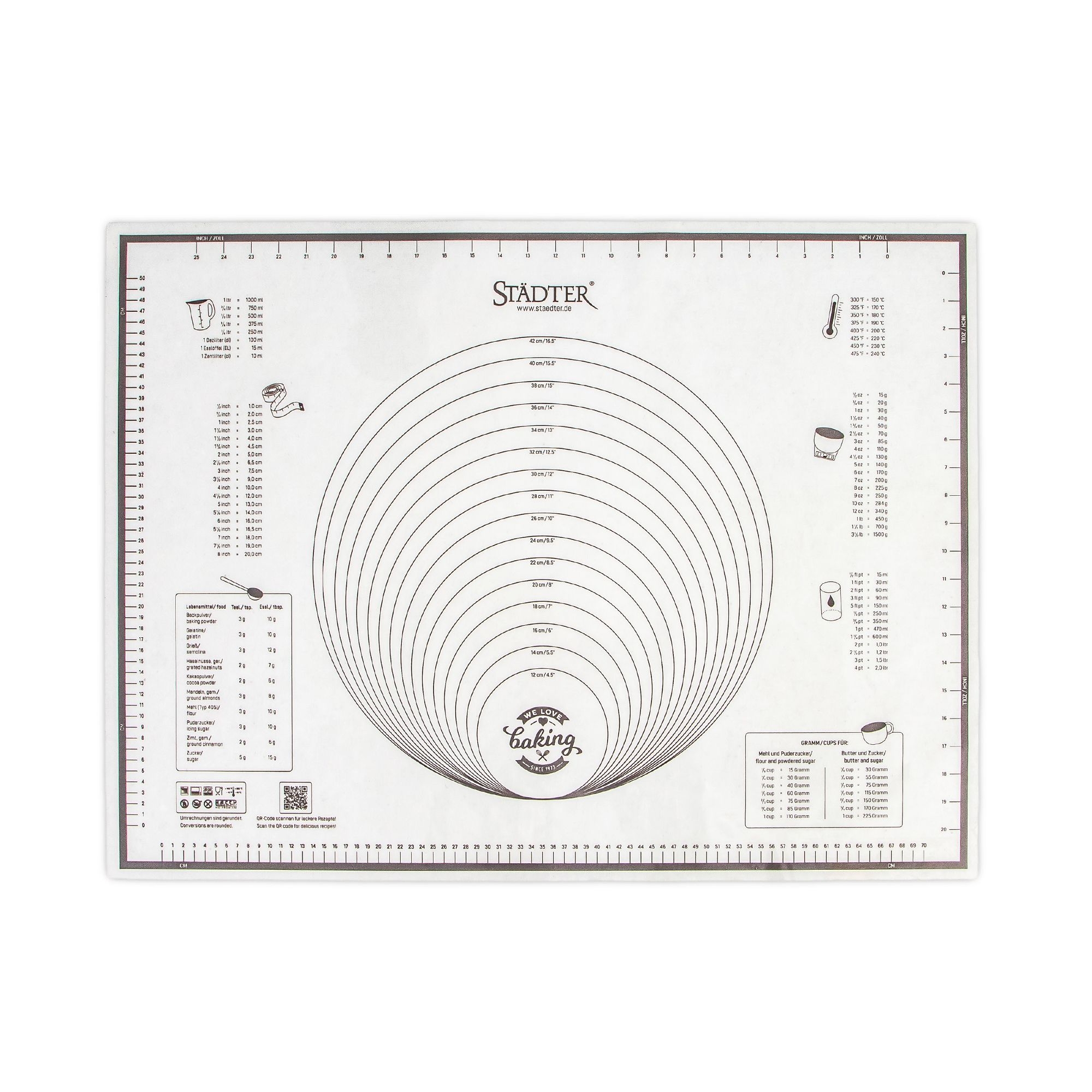 Städter - Silicone Baking Mat - Mega - 80 x 60 cm