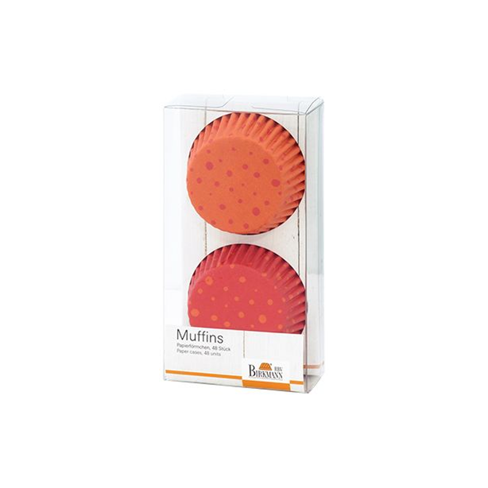RBV Birkmann - Muffin-Papierförmchen / Happy Birthday! orange